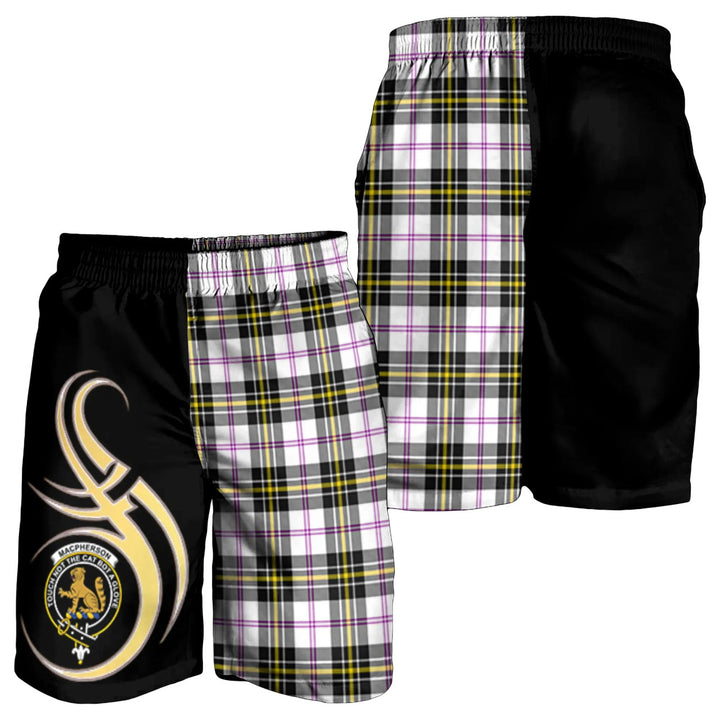Scottish MacPherson Dress Modern Clan Crest Tartan Believe in Me Men's Shorts