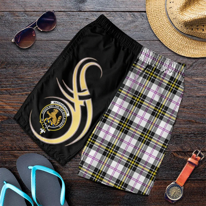 Scottish MacPherson Dress Modern Clan Crest Tartan Believe in Me Men's Shorts