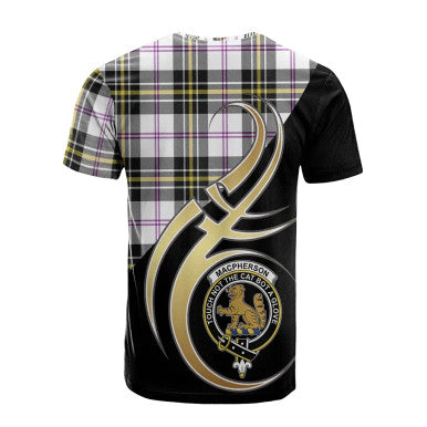 Scottish MacPherson Dress Modern Clan Crest Tartan T-Shirt Believe in Me Back Side Tartan Plaid