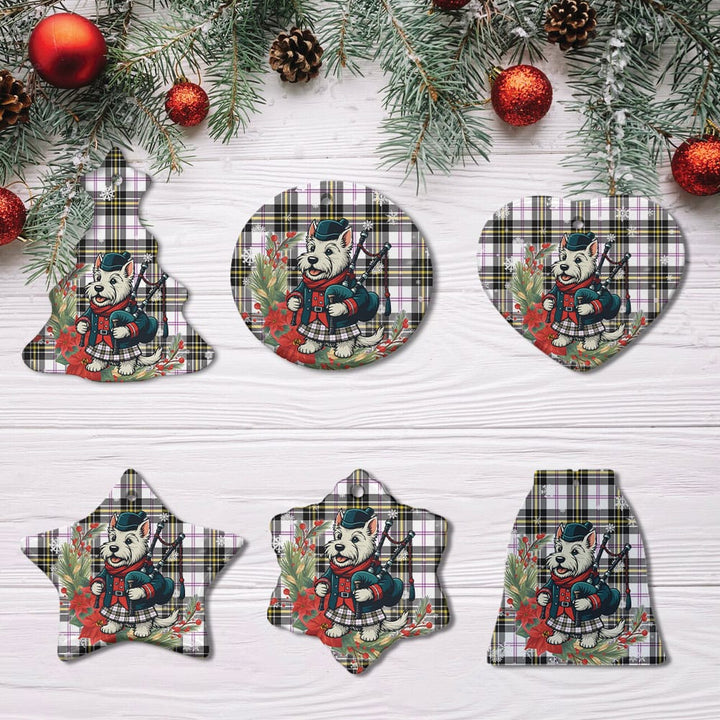 Scottish MacPherson Dress Modern Clan Tartan Ceramic Ornament Cute Scottish Terrier Dog All Style Tartan Plaid