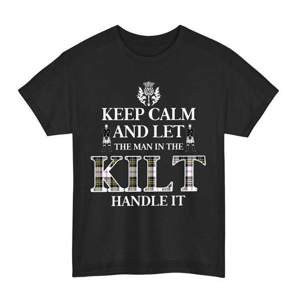 Scottish MacPherson Dress Modern Clan Tartan T-Shirt - Keep Calm Tartan Plaid Black Color