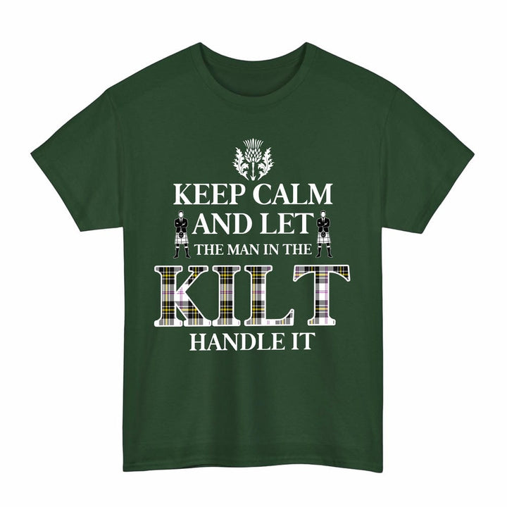 Scottish MacPherson Dress Modern Clan Tartan T-Shirt - Keep Calm Tartan Plaid Forest Green Color