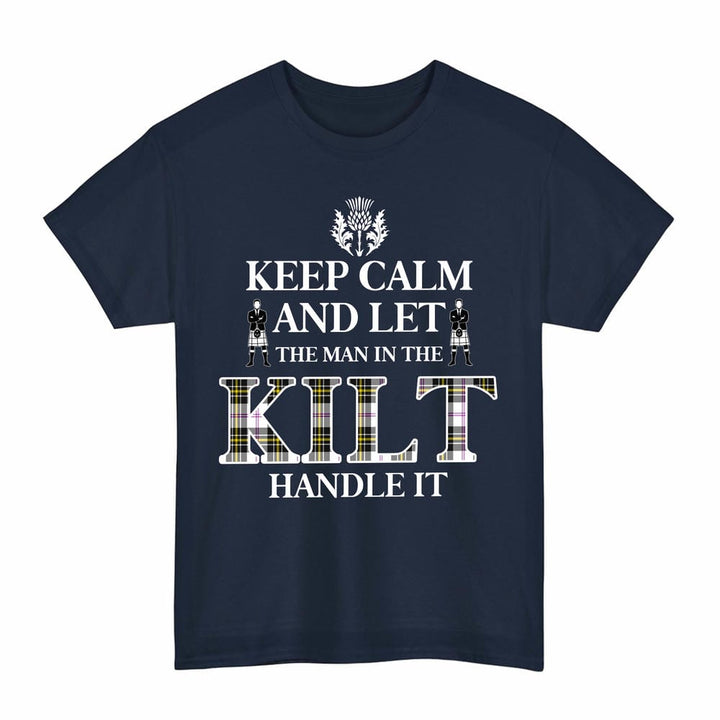 Scottish MacPherson Dress Modern Clan Tartan T-Shirt - Keep Calm Tartan Plaid Navy Color