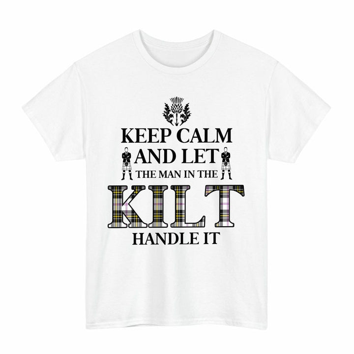 Scottish MacPherson Dress Modern Clan Tartan T-Shirt - Keep Calm Tartan Plaid White Color