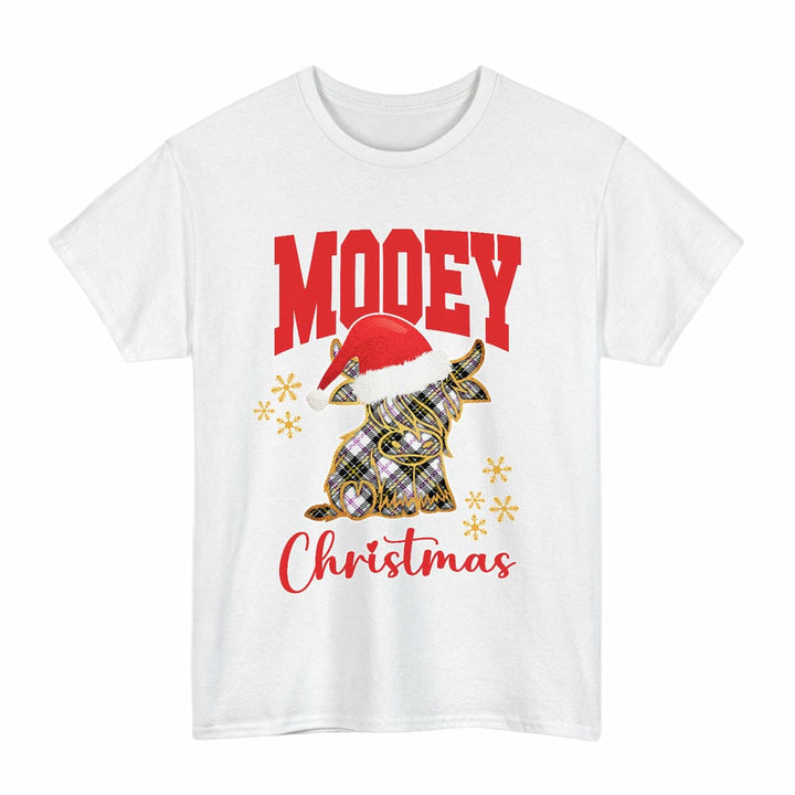 Scottish MacPherson Dress Modern Clan Tartan T-Shirt - Mooey Christmas Tartan Plaid White Color