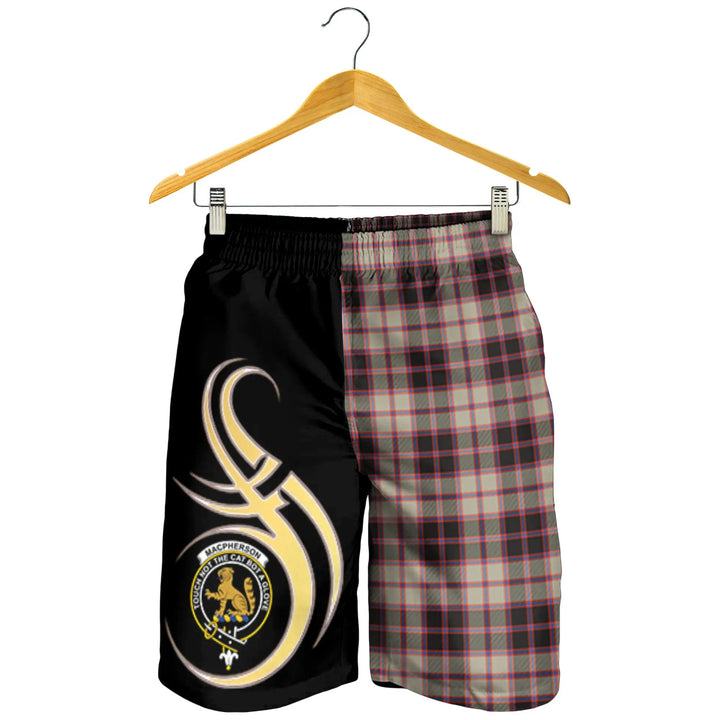 Scottish MacPherson Hunting Ancient Clan Crest Tartan Believe in Me Men's Shorts