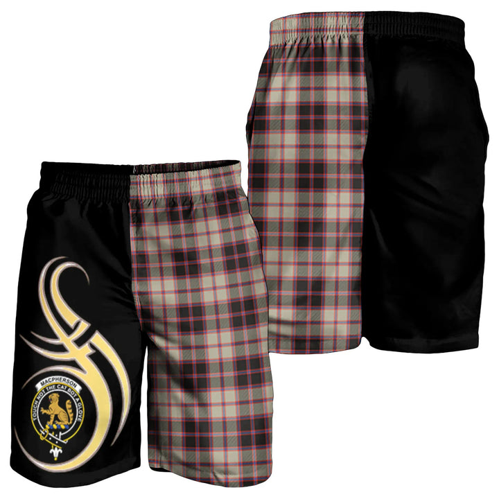 Scottish MacPherson Hunting Ancient Clan Crest Tartan Believe in Me Men's Shorts