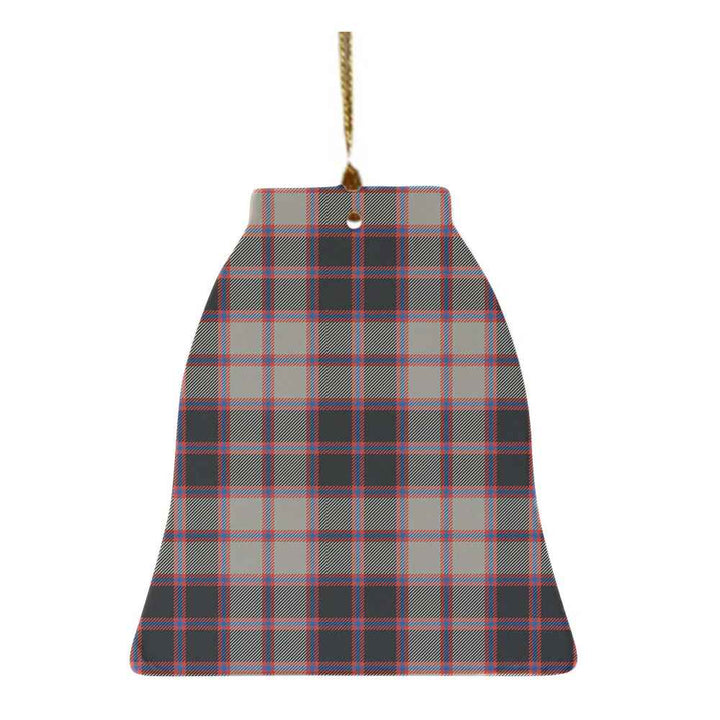 Scottish MacPherson Hunting Ancient Clan Tartan Ceramic Ornament Bell Shape Tartan Plaid