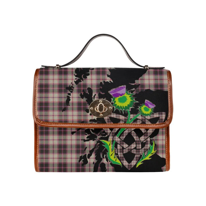 Scottish MacPherson Hunting Ancient Clan Tartan Waterproof Canvas Bag With Thistle Tartan Plaid 1