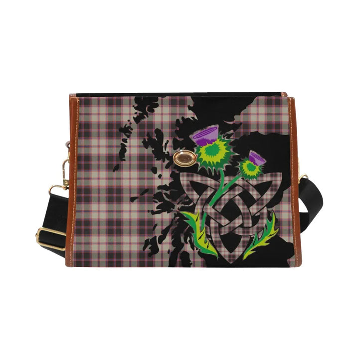 Scottish MacPherson Hunting Ancient Clan Tartan Waterproof Canvas Bag With Thistle Tartan Plaid 2