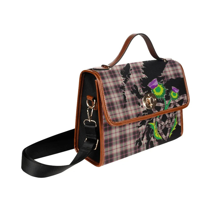 Scottish MacPherson Hunting Ancient Clan Tartan Waterproof Canvas Bag With Thistle Tartan Plaid 3