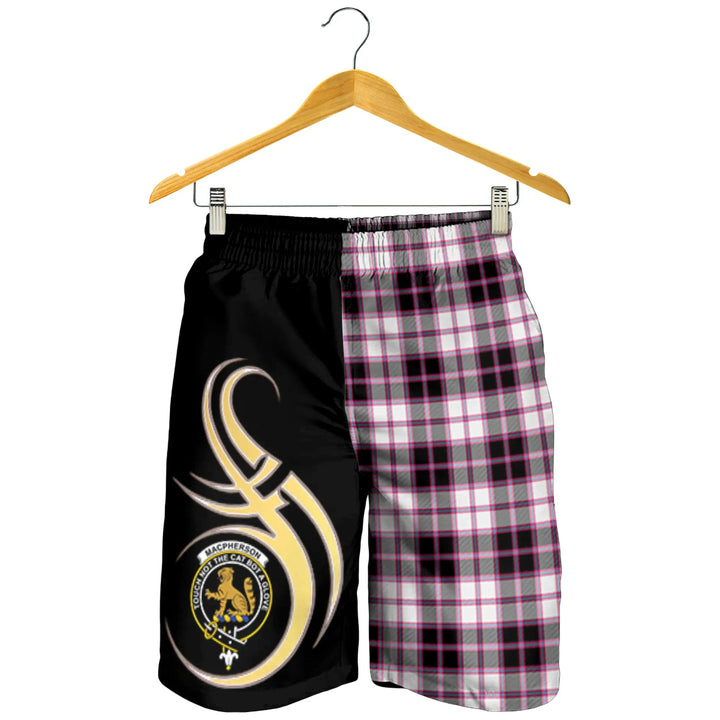 Scottish MacPherson Hunting Modern Clan Crest Tartan Believe in Me Men's Shorts