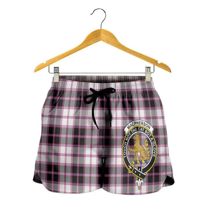 Scottish MacPherson Hunting Modern Clan Crest Tartan Women Shorts