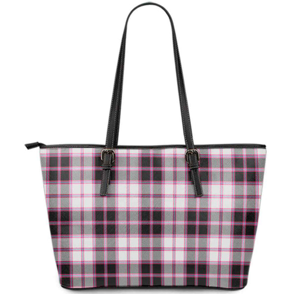 Scottish MacPherson Hunting Modern Clan Tartan Leather Tote Tartan Plaid