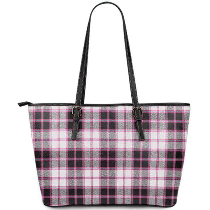 Scottish MacPherson Hunting Modern Clan Tartan Leather Tote Tartan Plaid