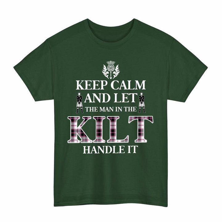 Scottish MacPherson Hunting Modern Clan Tartan T-Shirt - Keep Calm Tartan Plaid Forest Green Color