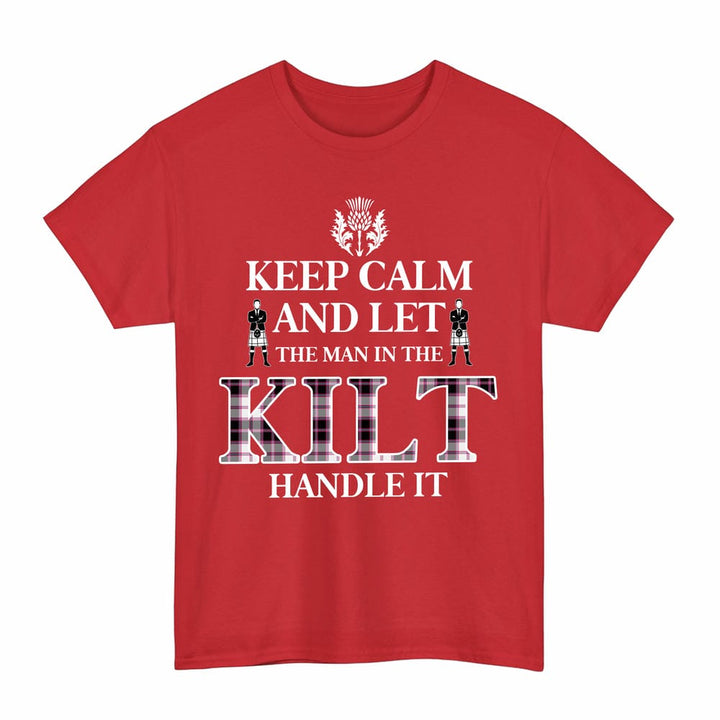 Scottish MacPherson Hunting Modern Clan Tartan T-Shirt - Keep Calm Tartan Plaid Red Color