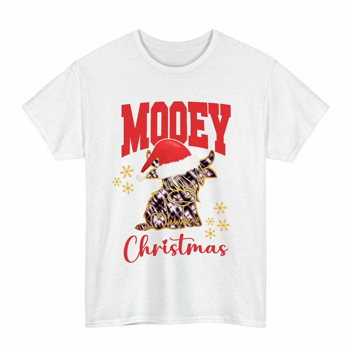 Scottish MacPherson Hunting Modern Clan Tartan T-Shirt - Mooey Christmas Tartan Plaid White Color