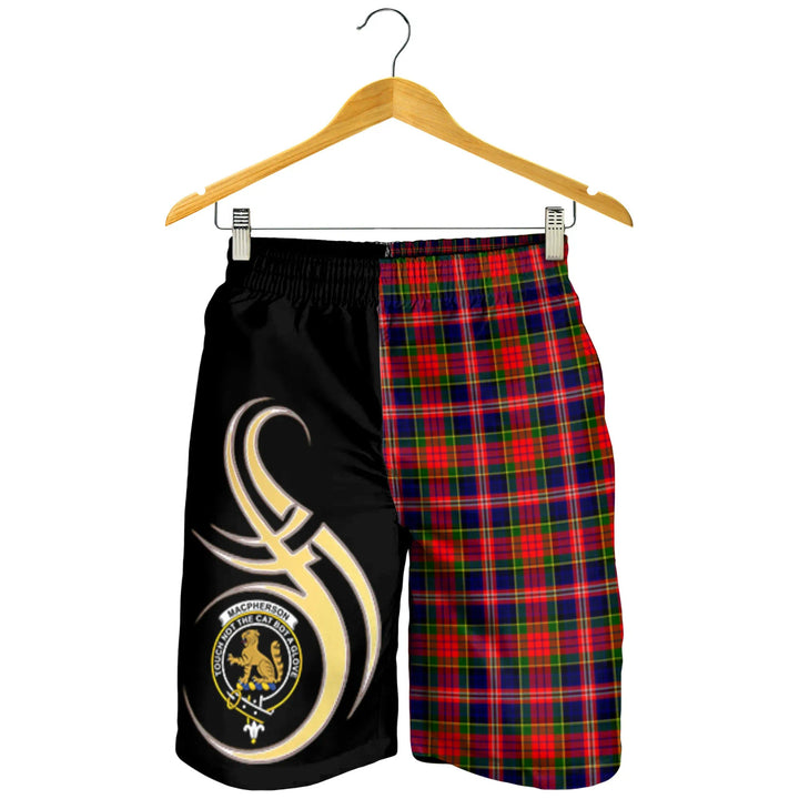 Scottish MacPherson Modern Clan Crest Tartan Believe in Me Men's Shorts