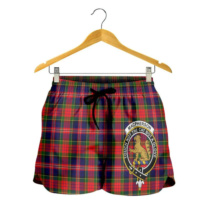 Scottish MacPherson Modern Clan Crest Tartan Women Shorts