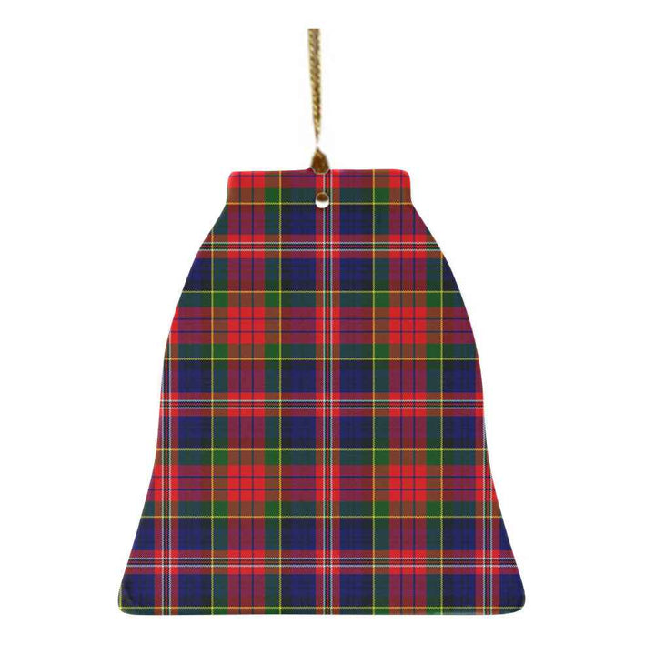 Scottish MacPherson Modern Clan Tartan Ceramic Ornament Bell Shape Tartan Plaid