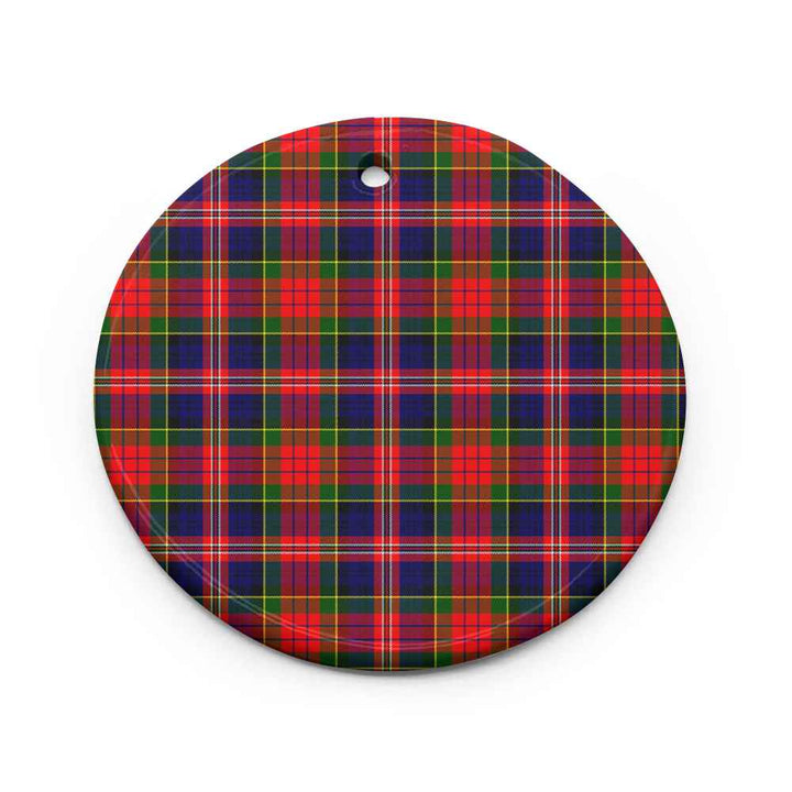 Scottish MacPherson Modern Clan Tartan Ceramic Ornament Circle Shape Tartan Plaid