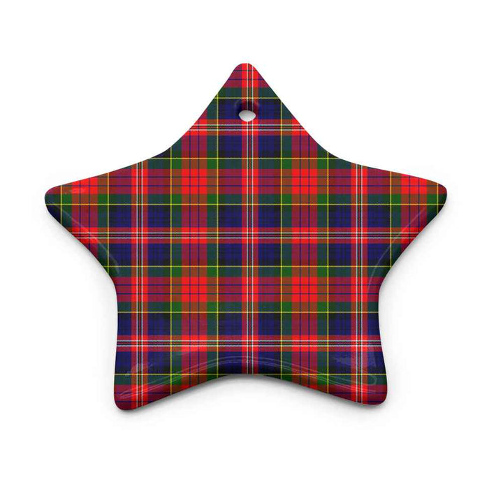 Scottish MacPherson Modern Clan Tartan Ceramic Ornament Star Shape Tartan Plaid