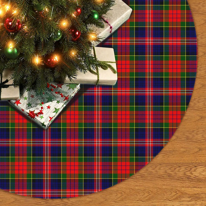 Scottish MacPherson Modern Clan Tartan Christmas Tree Skirt No Tassels 2 Tartan Plaid