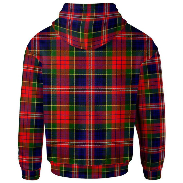 Scottish MacPherson Modern Clan Tartan Hoodie Back Side Tartan Plaid