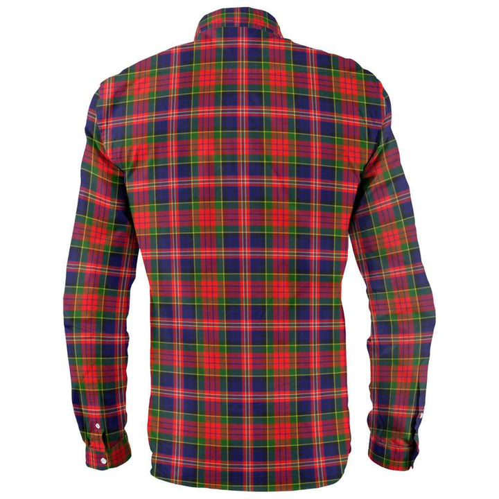 Scottish MacPherson Modern Clan Tartan Long Sleeve Shirt Back Side Tartan Plaid