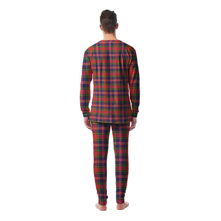 Scottish MacPherson Modern Clan Tartan Pajama Set Men Back Side Tartan Plaid