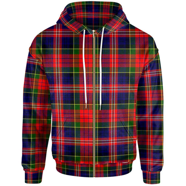 Scottish MacPherson Modern Clan Tartan Hoodie Zip Tartan Plaid