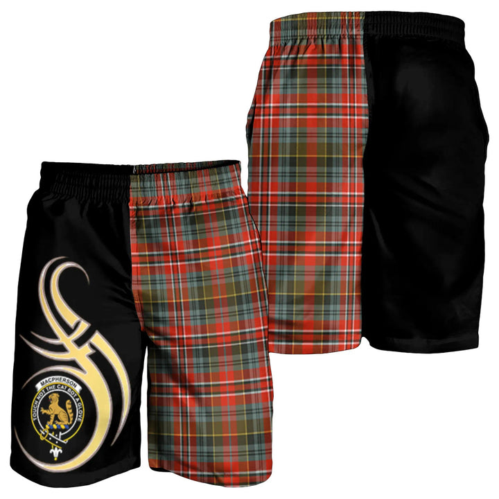 Scottish MacPherson Weathered Clan Crest Tartan Believe in Me Men's Shorts