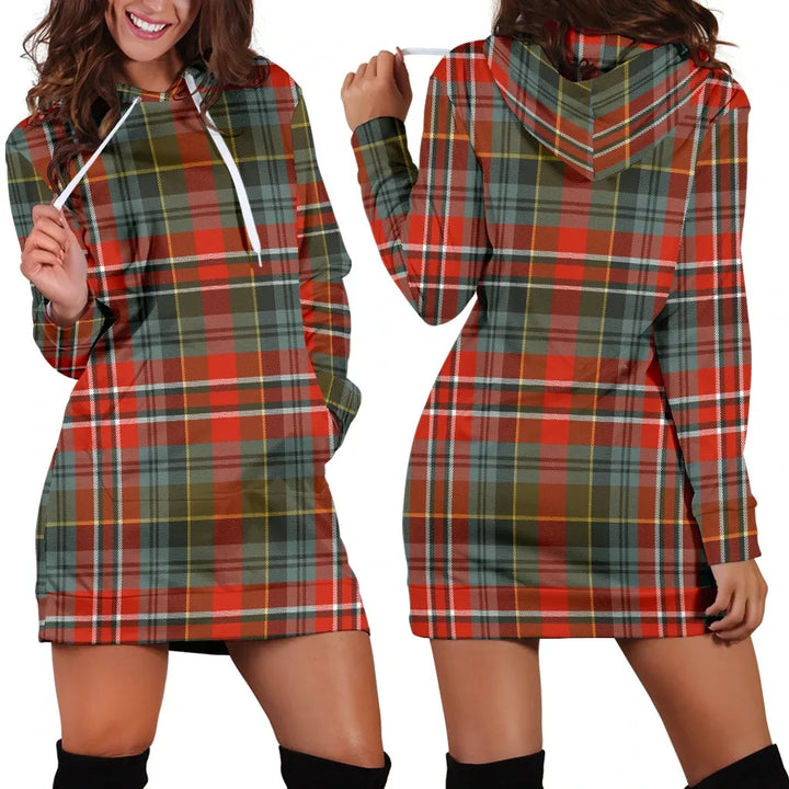 Scottish MacPherson Weathered Clan Tartan Hoodie Dress