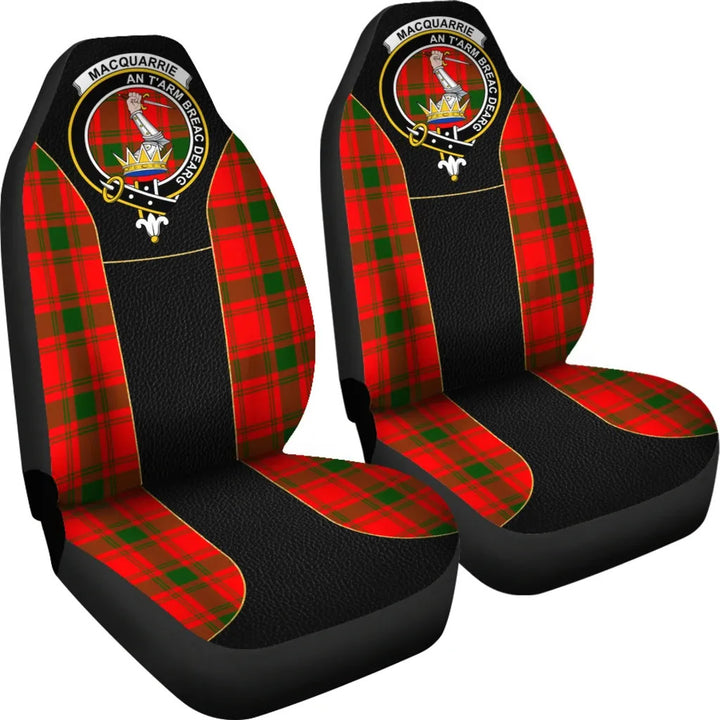 Scottish MacQuarrie Clan Crest Tartan Car Seat Covers - Special Style 4