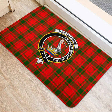 Scottish MacQuarrie Clan Crest Tartan Door Mat Tartan Plaid 2