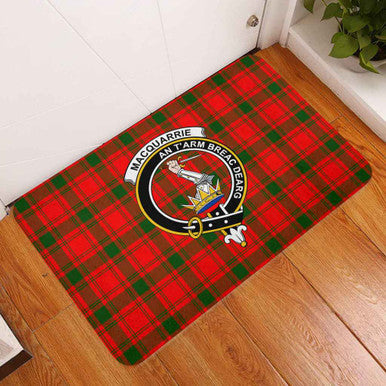 Scottish MacQuarrie Clan Crest Tartan Door Mat Tartan Plaid 3