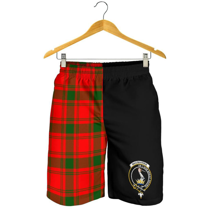 Scottish MacQuarrie Clan Crest Tartan Half of Me Men's Shorts