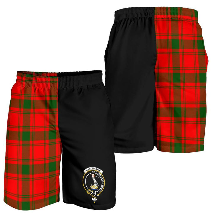 Scottish MacQuarrie Clan Crest Tartan Half of Me Men's Shorts