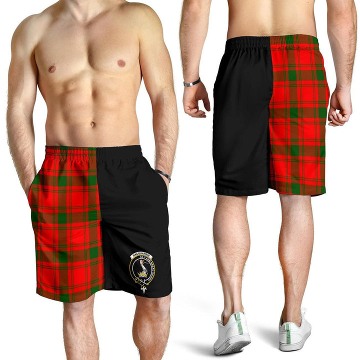 Scottish MacQuarrie Clan Crest Tartan Half of Me Men's Shorts
