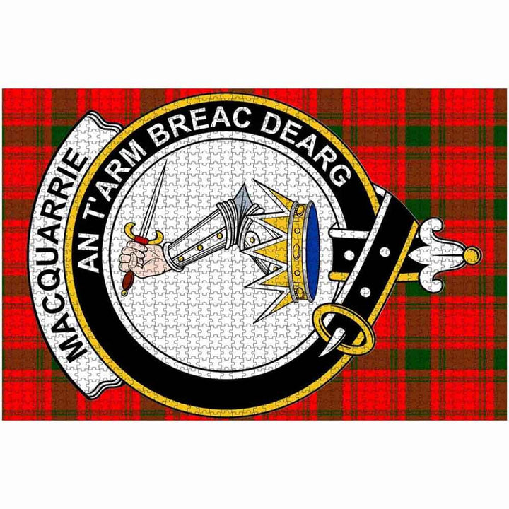 Scottish MacQuarrie Clan Crest Tartan Jigsaw Puzzle 2