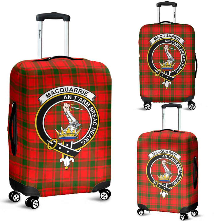 Scottish MacQuarrie Clan Crest Tartan Luggage Cover Tartan Plaid 1
