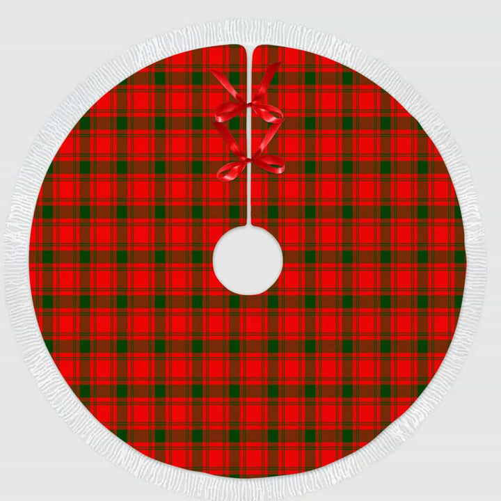 Scottish MacQuarrie Modern Clan Tartan Christmas Tree Skirt Tassels 1 Tartan Plaid