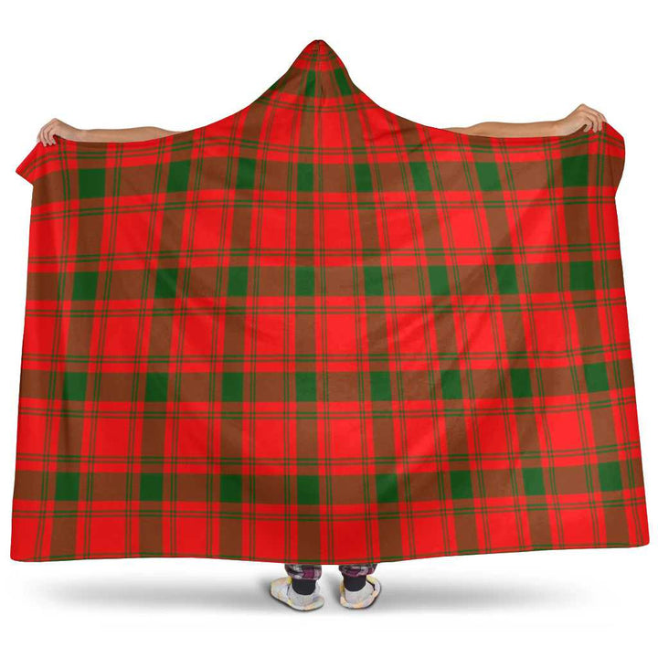 Scottish MacQuarrie Modern Clan Tartan Hooded Blanket Tartan Plaid 1
