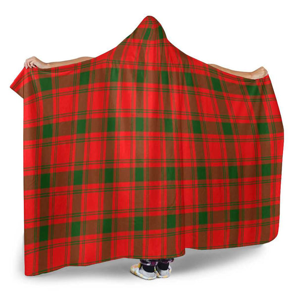 Scottish MacQuarrie Modern Clan Tartan Hooded Blanket Tartan Plaid 2