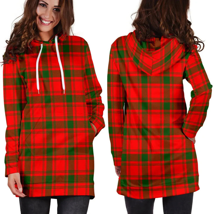 Scottish MacQuarrie Modern Clan Tartan Hoodie Dress