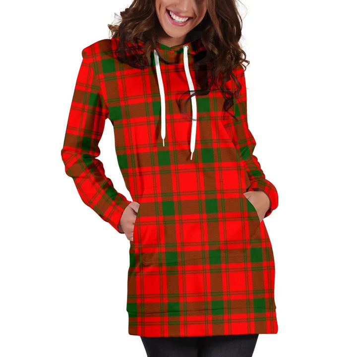 Scottish MacQuarrie Modern Clan Tartan Hoodie Dress