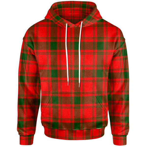 Scottish MacQuarrie Modern Clan Tartan Hoodie Front Side Tartan Plaid