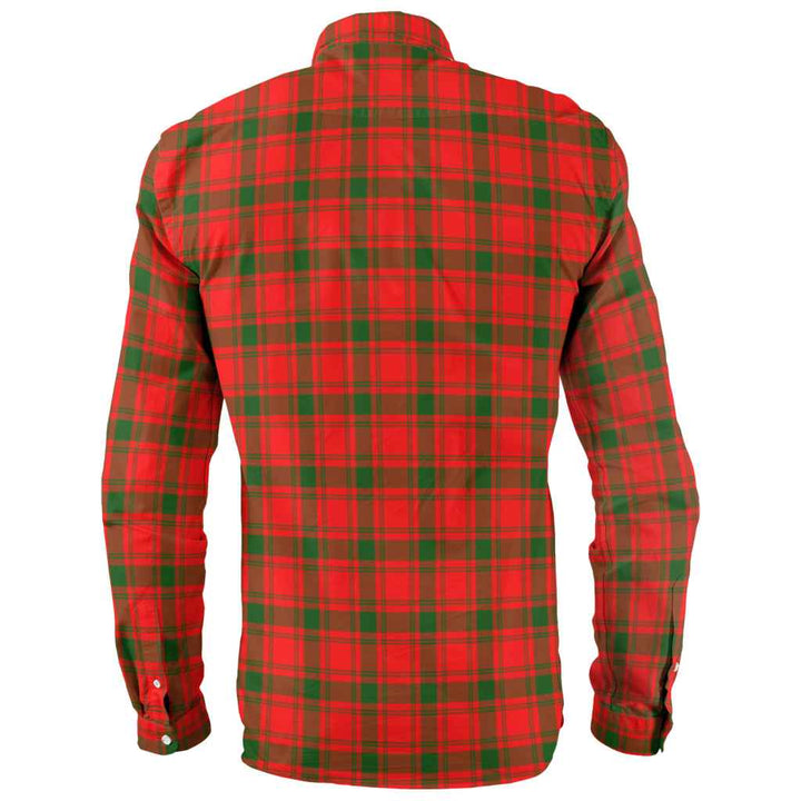 Scottish MacQuarrie Modern Clan Tartan Long Sleeve Shirt Back Side Tartan Plaid