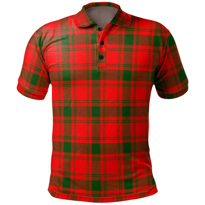 Scottish MacQuarrie Modern Clan Tartan Polo Shirt Front Side Tartan Plaid
